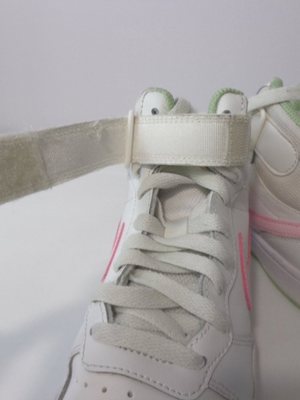 Nike Court Borough Mid 2 (GS) White Pink Green Glaze CD7782-111 Youths Size 3.5Y - Picture 4 of 8
